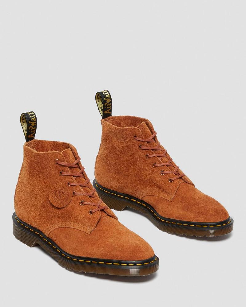 Dr Martens 101 Made in England Ruskind Ankelstøvler Herre Brune | DK 407CTV